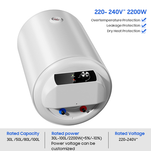Calentador de Agua Eléctrico de Pared de 30-100 Litros, <span class=keywords><strong>Precio</strong></span> de Fábrica, Carcasa Metálica, Tanque Esmaltado con Termómetro para Uso Doméstico - Product Image 6