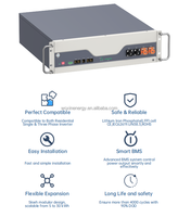 Batterie empilable au lithium LiFePo4 51,2 V 100 Ah pour le stockage d'énergie solaire, système EMS intelligent pour système solaire