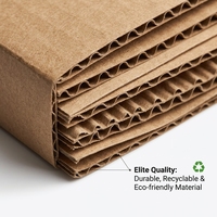 Boîte d'expédition en carton ondulé robuste et réutilisable avec logo personnalisé - Carton de déménagement brun écologique RSC pour la logistique e-commerce et le branding