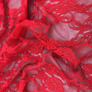 Пользовательская 1,5 м широкая спандексовая нейлоновая кружевная ткань для украшения платья