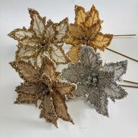 Fleurs artificielles en polyester pour décorations de Noël – Couleurs et tailles personnalisées pour extérieur, maison, centre commercial, fêtes et festivals