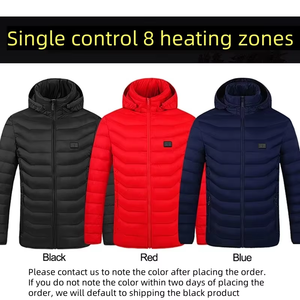 แจ็กเก็ตมีฮู้ดให้ความอบอุ่นสำหรับผู้ชายเสื้อให้ความอบอุ่นมีฮู้ดแขนยาวกันน้ำได้9โซนสำหรับฤดูหนาว - Product Image 2