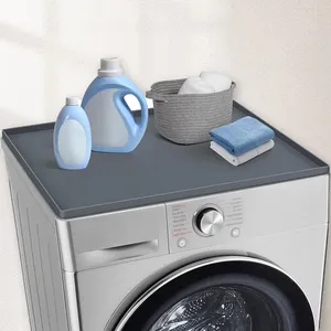 Cartoon Non-Slip Dust-Proof <b>Waterproof</b> <b>Silicone</b> Laundry Room Washing Machine Dryer Top Cover Protector Mat Pad - Product Image 5