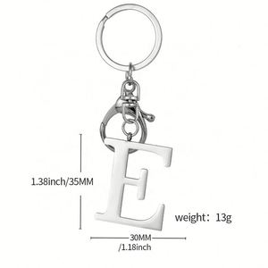 Llavero de Acero Inoxidable de Fábrica, Colgante para Mochila de Acero de Titanio 26, Venta al por Mayor, Letra Inicial, Moderno y Minimalista - Product Image 2