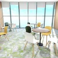 Dalles de moquette insonorisantes et ignifuges à texture abstraite, avec support en tissu non tissé, pour bureaux et halls, dalles de moquette modulaires