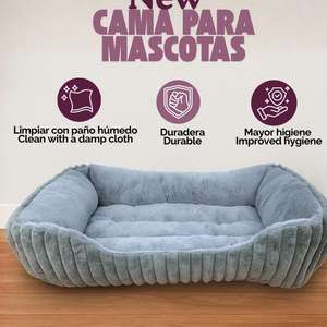 Cuccia per Cani in Peluche, Morbida e Calda, Imbottita per l'Inverno, Soffice e Confortevole, Design Classico, Lavabile, Stile Culla - Product Image 3