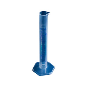 O'Kayme 10ml Plastic Graduated Cylinder PP <b>Material</b> <b>Blue</b> Line Measuring Cup Laboratory Use - Product Image 1