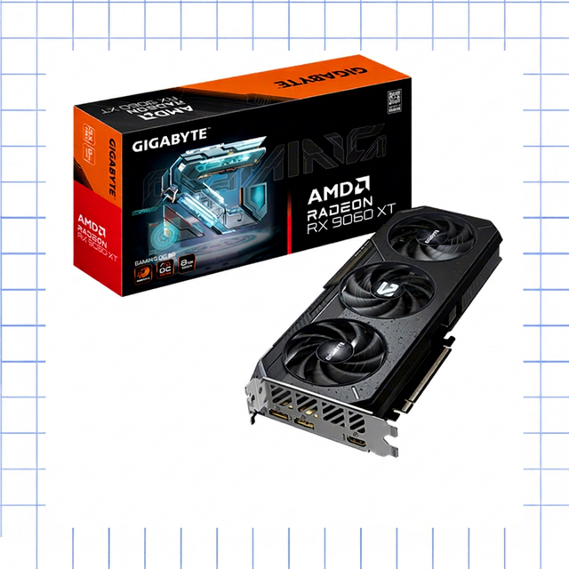 Radeon RX 9060 XT GAMING OC 8G for GPU Desktop GDDR6 PCI Express 3.0 X16 AI Workstation Fan New Stock DisplayPort 2.1a for