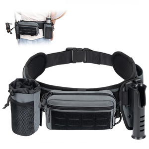 Ceinture de pêche à la mouche avec porte-canne, sangles réglables et compartiment pour filet - Product Image 1