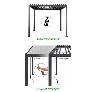 <span class=keywords><strong>Pergola</strong></span> de jardin standard en aluminium à <span class=keywords><strong>lame</strong></span> rotative réglable contrôle de la lumière du soleil <span class=keywords><strong>Pergola</strong></span> bioclimatique <span class=keywords><strong>avec</strong></span> système de toit rétractable - Product Image 4