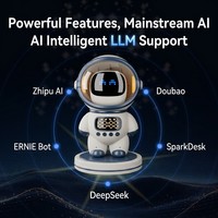 Robot vocal intelligent IA, Chat LLM Q&A, Raconteur d'histoires, Veilleuse LED Horloge numérique pour chambre à coucher, Cadeau d'anniversaire pour enfants