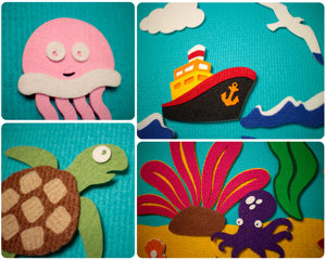 Jouet d'<span class=keywords><strong>apprentissage</strong></span> en feutre personnalisé OEM d'usine, activité sensorielle, tableau d'activités, jouets Montessori pour enfants, tout-petits, FUAN BABY 1-6 ans - Product Image 4