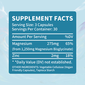 OEM Natural Magnesium Glycinate Capsules for Adult Sleep Support Muscle Relaxation and Nerve Calm Contains Chelated Magnesium - Product Image 2