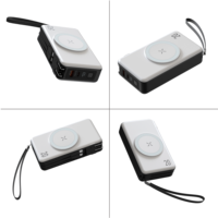 Power Bank Portabel 2025 20000mAh dengan Kabel Terintegrasi, Charger Perjalanan Cocok untuk Semua Ponsel Universal