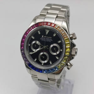 Montre à quartz pour homme de haute qualité en acier inoxydable avec mouvement VK63, logo SEILOCE, design luxueux et caractéristiques étanches - Product Image 2