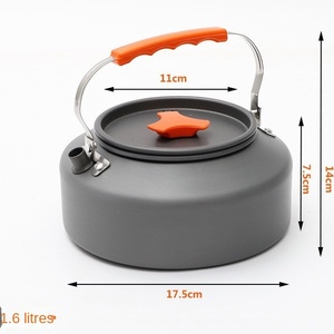 Bouilloire de <span class=keywords><strong>camping</strong></span> d'extérieur, ensemble complet portable, équipement de cuisine, pique-nique, alliage d'aluminium, théière <span class=keywords><strong>à</strong></span> ébullition, modèle P008, Chine - Product Image 4