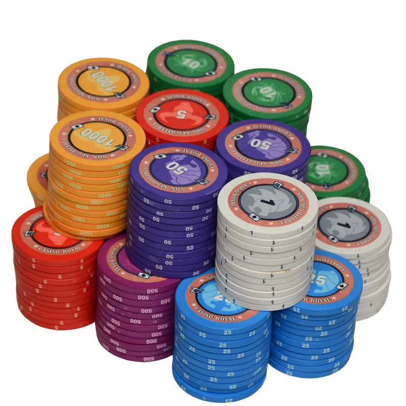 Constelações 12 Impostos Casino Royal Moedas de Cerâmica Personalizado Hold'em Black Jack 10g de Fichas de Poker de Cerâmica