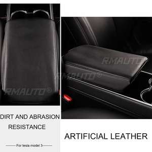 Housse de console pour Tesla Model 3, coussin d'accoudoir, résistant aux rayures, en cuir PU, protection de console centrale, accessoires de voiture - Product Image 3