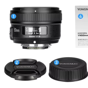 Objectif YONGNUO YN50mm 50mm F/1.8 pour monture <span class=keywords><strong>Nikon</strong></span> F, objectif plein format AF MF, pour appareils photo reflex numériques <span class=keywords><strong>Nikon</strong></span> D3000, <span class=keywords><strong>D3500</strong></span>, D5000 - Product Image 1