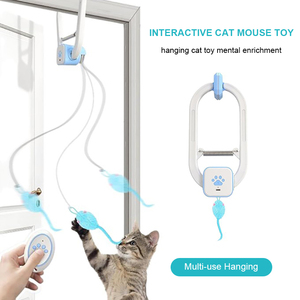 Juguete Interactivo Automático para Gatos con Ratón Ecológico, Múltiples Escenarios de Colgado, Ejercicio de Enriquecimiento Mental para Gatos - Product Image 6