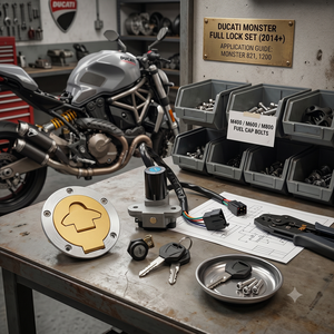 Accessoires de modification de moto adaptés à <span class=keywords><strong>Ducati</strong></span> Monster : interrupteur électrique, couvercle de réservoir de carburant, verrouillage complet du corps - Product Image 3