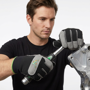 Gants de sécurité unisexes, détectables par les robots, haute visibilité, certifiés CE, résistants à l'abrasion, en polyester noir et gris, gants de travail - Product Image 1