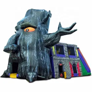 Custom new design Enchanted Forest Obstacle Course Inflatable 2-story double-decker castle