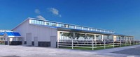 Faible coût préfabriqué volaille mouton vache ferme laitière chèvre maison étable grange grand bâtiment de stockage hangar structure entrepôt