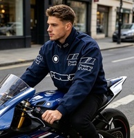 Veste grande taille personnalisée pour homme, veste de course automobile entièrement brodée F1, vêtements d'automne, style américain, veste en polyester
