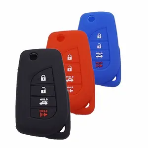 Red Remote Control Key Fob Cover For 4Runner Tacoma Tundra Camry 2/3/4