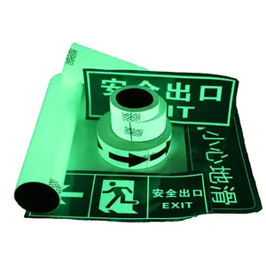 50mm*45m Roadway Safety Reflective PVC Material Photoluminescent Sign Lumin Vinyl Glow In The Dark Sticker