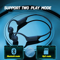 X16 Headset konduksi tulang IPX8 headphone untuk berenang Semua Headset silikon headphone atas telinga gigi biru V5.3