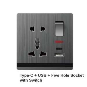 Fabricación profesional Último Negro. Oro. Blanco. Tiras acrílicas grises Enchufe de pared universal Enchufe del Reino Unido Smart Life Impermeable - Product Image 2