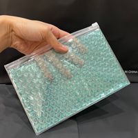 Pochette rose en PVC rembourrée antichoc avec fermeture éclair coulissante pour rouge à lèvres, parfum, bijoux, pierres précieuses, boucles d'oreilles