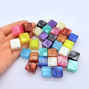 Wholesale 16mm <b>Acrylic</b> Square Cubes Pearl Finish Plastic <b>Blocks</b> for Photography Props Vase Fillers Decor - Product Image 1