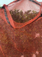 Sacs en maille HDPE écologiques de haute qualité avec découpe et moulage par soufflage, couleurs personnalisées, logo pour usage agricole