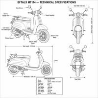 Nouveau Scooter à Essence 50CC 2026 avec Transmission à Variation Continue, Démarrage Électrique BOSCH et Structure Fiable
