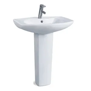 Sanitary ware white pedestal wash hand basin