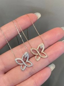 สร้อยคอเพชรแท้ 0.28 กะรัต รูปผีเสื้อตาแมว ทอง 18K จาก Xinfly Fashion เครื่องประดับนำโชค ระยิบระยับ เหมาะสำหรับเป็นของขวัญ - Product Image 3