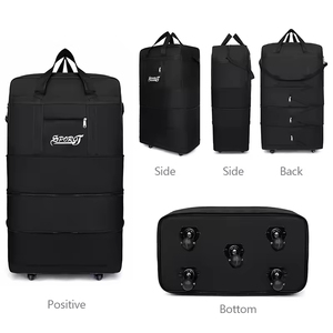 Custom Logo Large Capacity Foldable Trolley <strong>Suitcase</strong> Designer Fitness Weekender Overnight Waterproof Duffle Duffel <strong>Travel</strong> Bag - Product Image 6