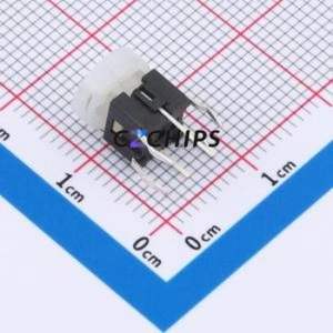TSL06121-083B330BF-1E01-SC802 Tactile Switch Through hole-6P,6x6mm Switch Single Pole Single Throw Round Button 1.8N 6mm - Product Image 2