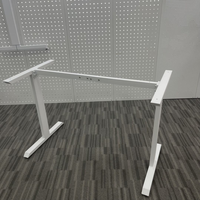 Pieds de table de bureau télescopiques réglables en fer, cadre de bureau commercial extensible 1200-1600 mm, base de bureau debout moderne robuste
