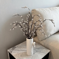 Branches d'Saule Artificielles Uniques en PE, Effet Écorce Blanche, pour Vase à Oiseaux