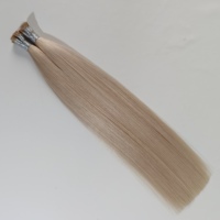 Extensions de cheveux humains russes 100% Remy, qualité supérieure, double tirage, cuticules entièrement alignées, pointe en kératine, micro-liens simples