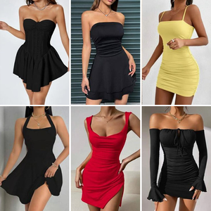 Robes à livraison rapide, vente chaude, polyester/coton, mode estivale décontractée pour femmes, boîtes en carton - Product Image 4