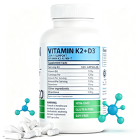 Vente directe de capsules de vitamine D3 K2 végétariennes à haute puissance, favorisant la santé des os et le système immunitaire, service OEM/ODM