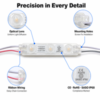 Module LED 12V 1.5W simple, étanche IP65, SMD2835, injection DC, blanc froid 6000K, Ra80, éclairage extérieur, Guangdong, garantie 2 ans, ROHS