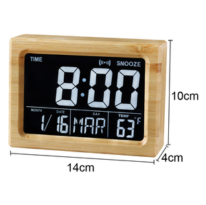 Orologio Digitale da Tavolo con Display LED, Controllo Vocale, Radio e Sveglia Wireless per Ufficio - Product Image 3