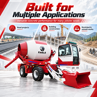 Bétonnière autochargeante mobile avec godet pour les travaux de construction rurale et les projets de construction routière