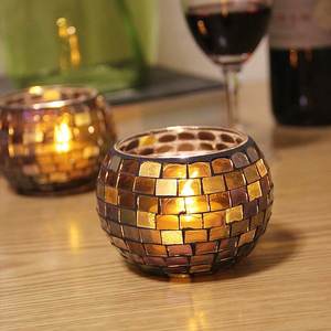 Luxe Mozaïek Kaars Potten Glas Thee Licht Votive Houder - Product Image 5